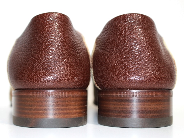 Gucci グッチ 革靴 ローファー メンズ8ハーフ 約27 5cm ベージュ ブラウン ファブリック 0 の購入なら 質 の大黒屋 公式