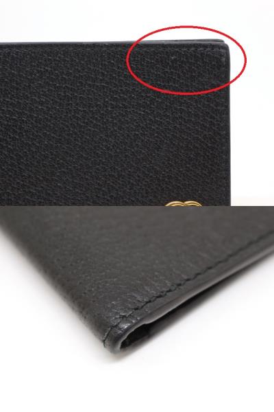 Gucci グッチ サイフ 小物 Ggマーモント二つ折り財布 札入れ ブラック レザー 0 の購入なら 質 の大黒屋 公式