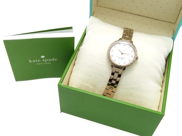 Kate Spade ケイトスペード 女性用腕時計 モーニングサイドスカラップスリーハンド Ksw1555 ステンレス ローズゴールド ホワイトシェル文字盤 クオーツ 474 の購入なら 質 の大黒屋 公式