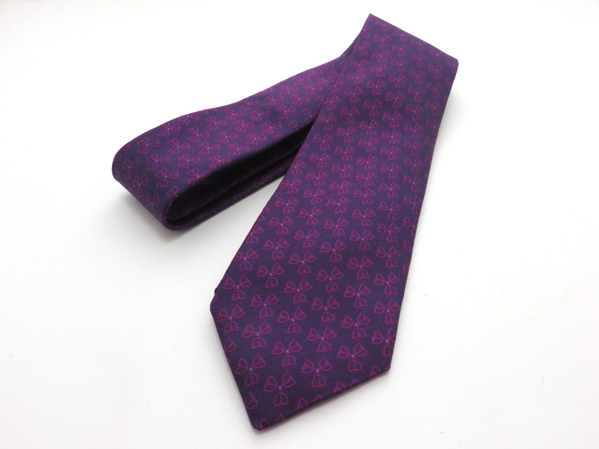 Hermes エルメス ネクタイ パープル シルク ジャパンタグ 431 の購入なら 質 の大黒屋 公式