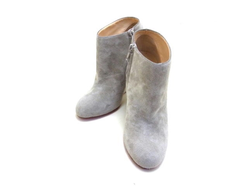 Christian Louboutin クリスチャン ルブタン ショートブーツ スエード グレー レディース36 0 の購入なら 質 の大黒屋 公式