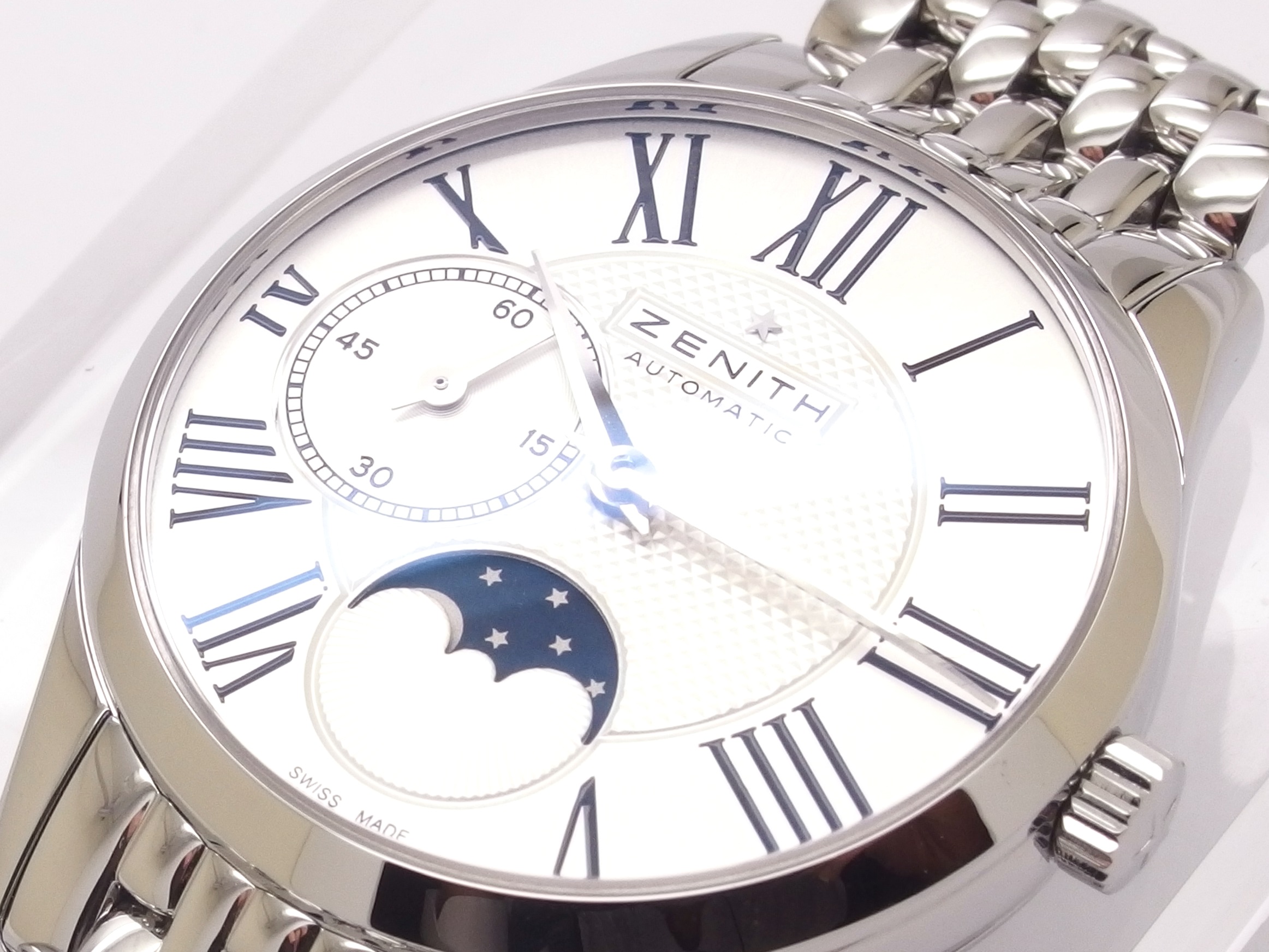 Zenith ゼニス 時計 キャプテン ウルトラシン レディ ムーンフェイズ 03 2310 692 02 M2310 自動巻き ステンレス シルバー 30m防水 レディース 432 の購入なら 質 の大黒屋 公式