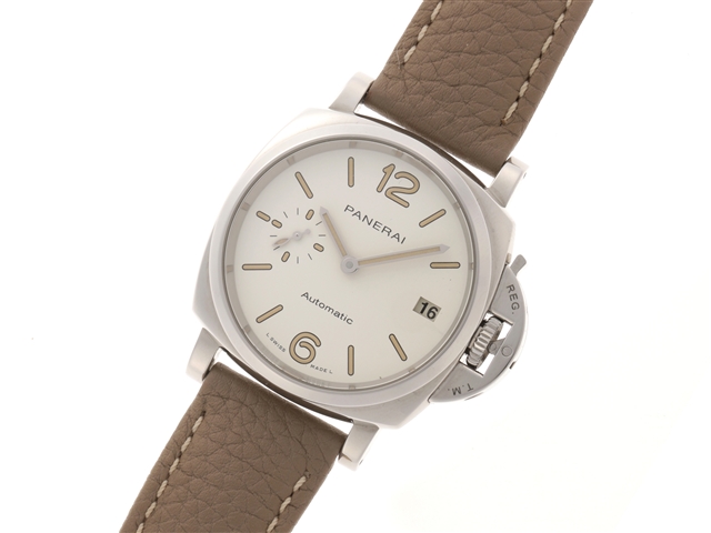 Panerai 時計 ルミノール ドゥエ Pam オートマチック 白文字盤 カレンダー機能 ステンレススチールss 革 メンズ時計 430 の購入なら 質 の大黒屋 公式