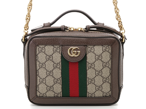 Gucci グッチ ショルダーバッグ 2wayショルダー オフィディア ミニ2wayショルダー ブラウン ベージ Pvc レザー コーティングキャンバス 432 の購入なら 質 の大黒屋 公式