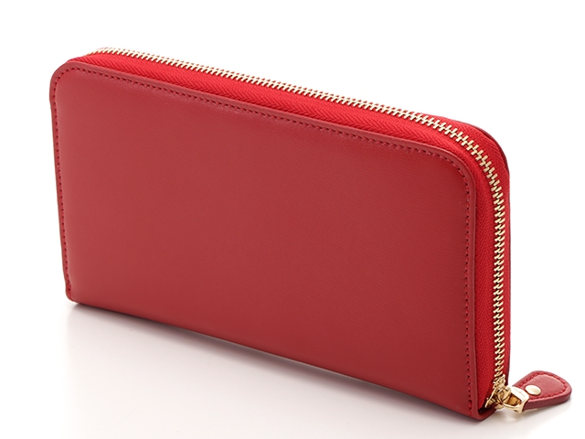 Salvatore Ferragamo サルバトーレ フェラガモ サイフ 小物 ラウンド長財布 レッド レザー レディース 436