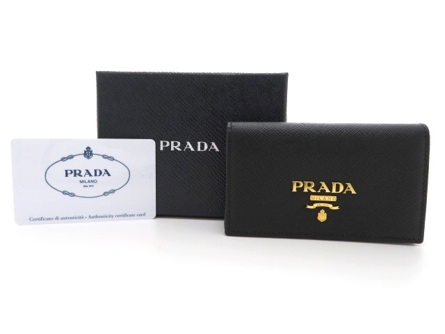 PRADA プラダ 小物 名刺入れ カードケース ブラック サフィアーノ【460】の購入なら「質」の大黒屋（公式）