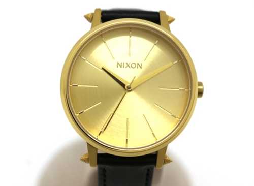 Nixon ニクソン 時計 ゴールド文字盤 クオーツ ケンジントンレザー メンズ A108 501 00 0 の購入なら 質 の大黒屋 公式