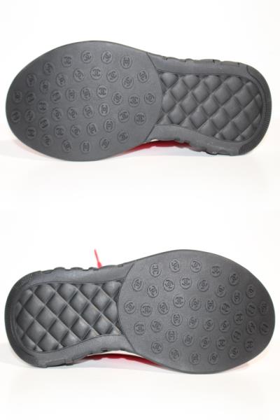 Chanel シャネル スニーカー レディース35 約22cm レッド ファブリック G 0 の購入なら 質 の大黒屋 公式