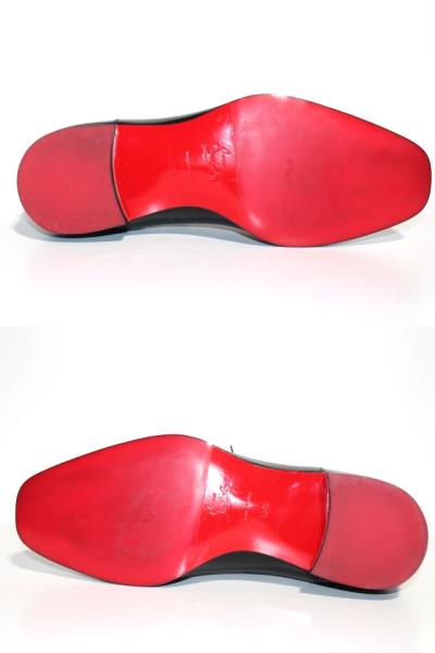 Christian Louboutin クリスチャンルブタン 革靴 ビジネスシューズ メンズ43ハーフ ブラック レザー 432 の購入なら 質 の大黒屋 公式
