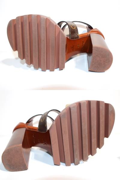 Louis Vuitton ルイ ヴィトン サンダル レディース36 約23cm ブラウン Pvc モノグラム 18年 0 の購入なら 質 の大黒屋 公式