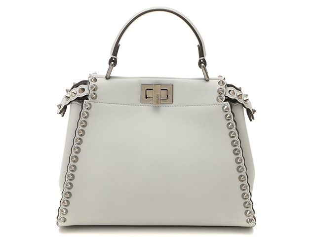 Fendi フェンディ ミニピーカーブー 2wayショルダーバッグ グレー カーフ 473 の購入なら 質 の大黒屋 公式