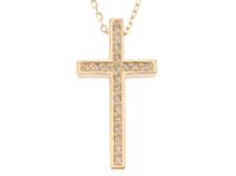 GARDEL ガーデル TWO ME CROSS NECKLACE S ネックレス ダイヤモンド クロス K18YG D 5.0g GDP-108【434】