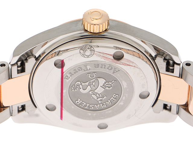 Omega オメガ シーマスター アクアテラ 2373 70 シェル文字盤 レディース 自動巻き ピンクゴールド ステンレス Pg Ss 430 の購入なら 質 の大黒屋 公式