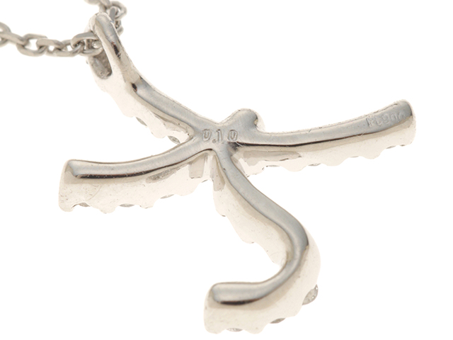 Jewelry ノンブランドジュエリー イニシャル K ネックレス Pt850 900 プラチナ ダイヤモンド 0 10ct 460 の購入なら 質 の大黒屋 公式