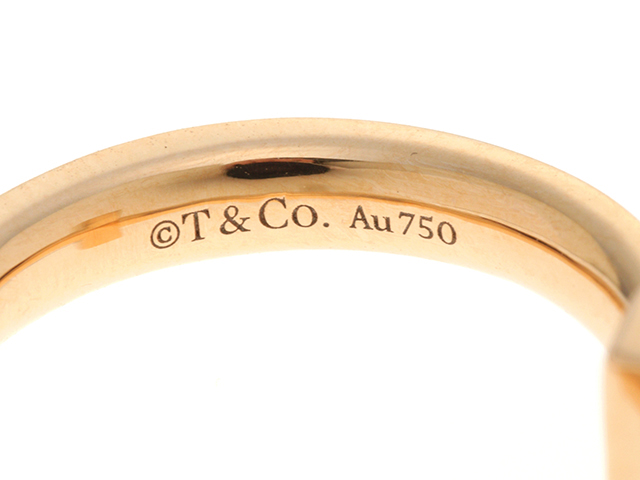 Tiffany & Co. ティファニー Tワンリング ピンクゴールド ダイヤモンド 6号 4.4g【430】2143400136530の購入