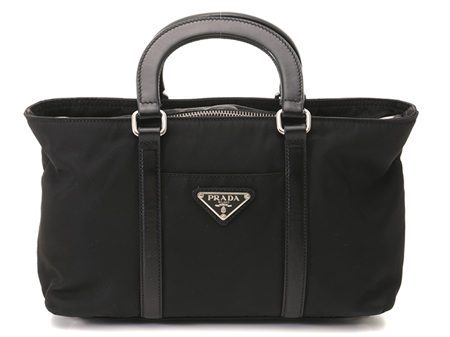 希少PRADA 黒レザーハンドバッグ ゴールド金具