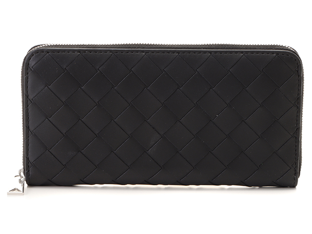 ボッテガヴェネタ、長財布、コインケース、黒 BOTTEGA VENETA ボッテガヴェネタ 長財布 小銭入れ付き イントレ