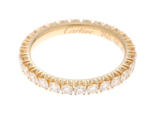 Cartier カルティエ フルエタニティ リング 指輪 ダイヤモンド イエローゴールド 50号 437