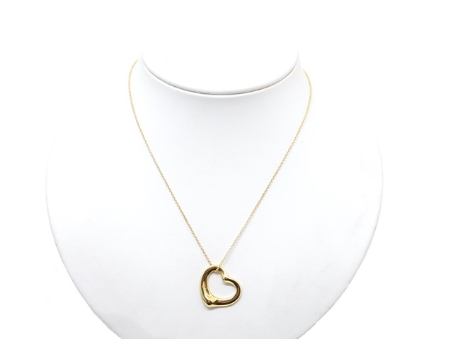 Tiffany Co ティファニー オープンハートネックレス エルサ ペレッティ K18yg イエローゴールド 7 2ｇ 0 の購入なら 質 の大黒屋 公式