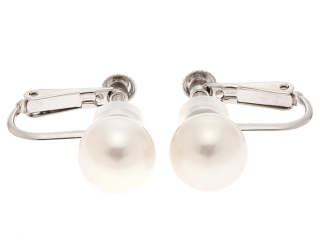 ノンブランドジュエリー パールイヤリング K14ホワイトゴールド パール 全体重量約2 3g 5 の購入なら 質 の大黒屋 公式