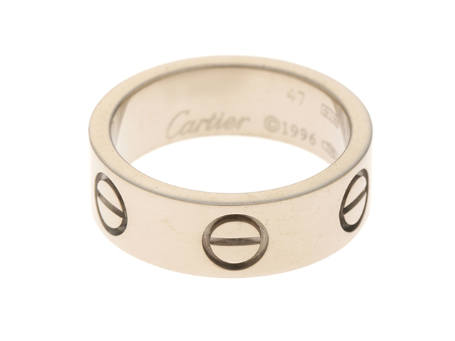 Cartier　カルティエ　ラブリング　指輪　K18WG　ホワイトゴールド　47号　【474】