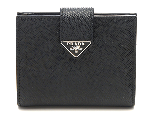 PRADA 長財布 マテラッセ,ギャザーウォレット 黒　✩中古✩ プラダ/長財布/マテラッセ,ギャザーウォレット/黒/型番：1ML506