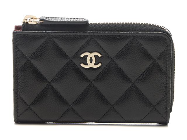CHANEL 黒 レザー コインケース　ノベルティ メーカー直売所 CHANEL 財布 ノベルティ コインケース 黒 レザー