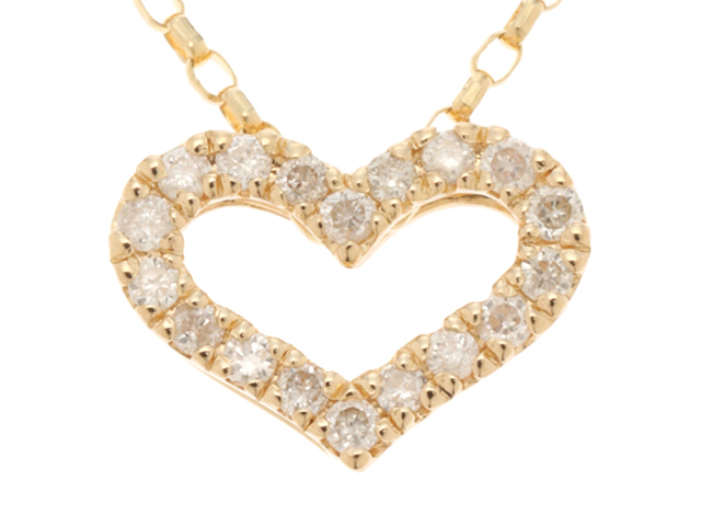 ノンブランド ジュエリー ネックレス レディース ハートモチーフ K18 ダイヤ 1 1g 472 Huの購入なら 質 の大黒屋 公式