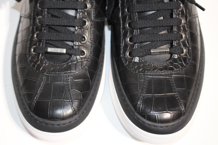 Jimmy Choo ジミーチュウ ローカットスニーカー メンズ44 ブラック レザー 型押し 432 の購入なら 質 の大黒屋 公式