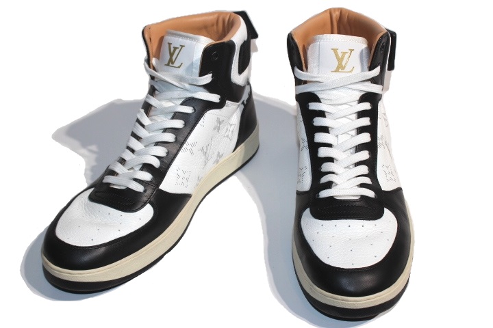 Louis Vuitton ルイヴィトン リヴォリ ライン スニーカー ハイカット メンズ7 ホワイト ブラック レザー モノグラム 19年 432 の購入なら 質 の大黒屋 公式