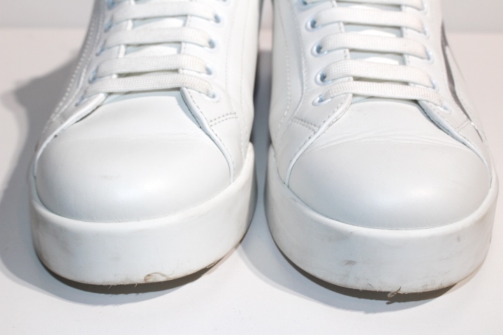 Dolce Gabbana ドルチェ ガッバーナ スニーカー ポルトフィーノ メンズ6 約25cm ホワイト ブラック レザー エナメル 0 の購入なら 質 の大黒屋 公式