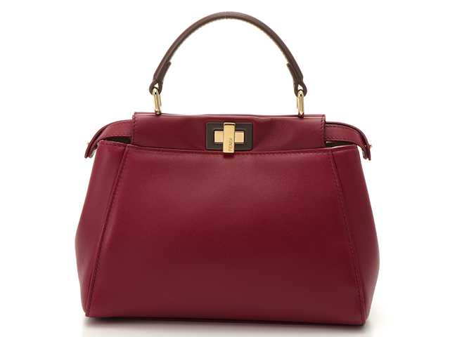 Fendi フェンディ バッグ ショルダーバッグ ミニピーカブー ボルドー カーフ 2bn244 432 の購入なら 質 の大黒屋 公式