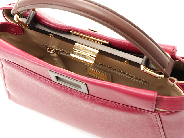 Fendi フェンディ バッグ ショルダーバッグ ミニピーカブー ボルドー カーフ 2bn244 432 の購入なら 質 の大黒屋 公式