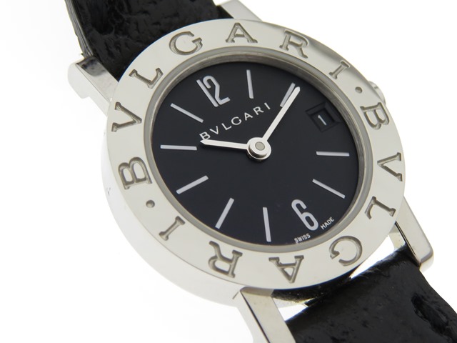 BVLGARI ブルガリブルガリ 女性用腕時計 クオーツ ステンレス ブラック 革ベルト BB23SL 【474】の購入なら「質」の大黒屋（公式）
