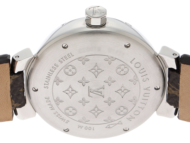 Louis Vuitton ルイ ヴィトン 時計 メンズ クオーツ タンブール Q1111 ブラウン文字盤 革ベルト Hk 472 の購入なら 質 の大黒屋 公式