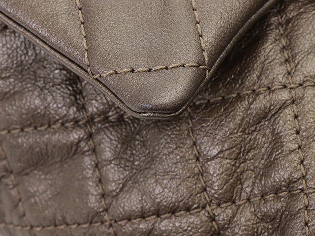 CHANEL シャネル リュックサック マトラッセ レザー ブラウン シルバー金具【413】 image number 3