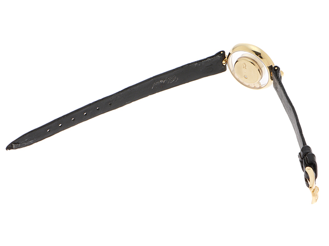 Chopard ショパール 時計 ハッピーダイヤモンド 20/3957 クオーツ ダイヤベゼル YG/革 女性用時計【431】 image number 4