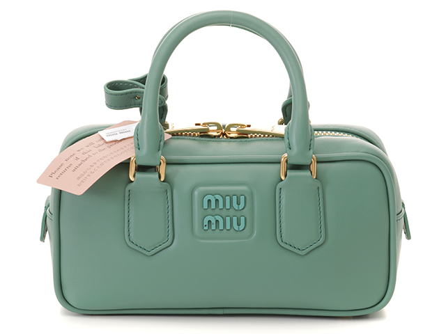 未使用級✨ミュウミュウ ソヴァージュバッグ グリーン Gカード 世界20店舗限定 未使用級✨ミュウミュウ ソヴァージュバッグ グリーン Gカード