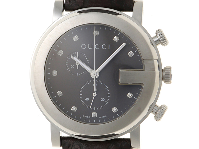 デッドストック品 未使用 GUCCIグッチ 3Pダイヤ YA128507 稼働品 楽天