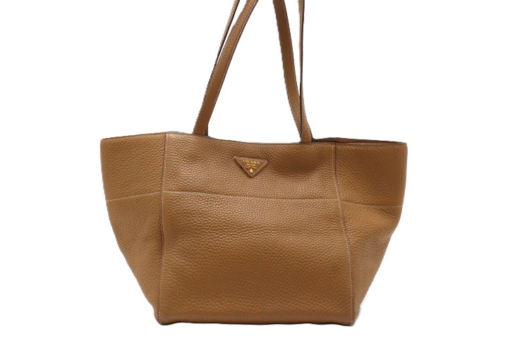 【美品】プラダPRADA 大きめ肩掛けトートバッグ 鑑定済み ポコノ 美品]プラダPRADA肩掛けトートバッグ黒 ポコノ