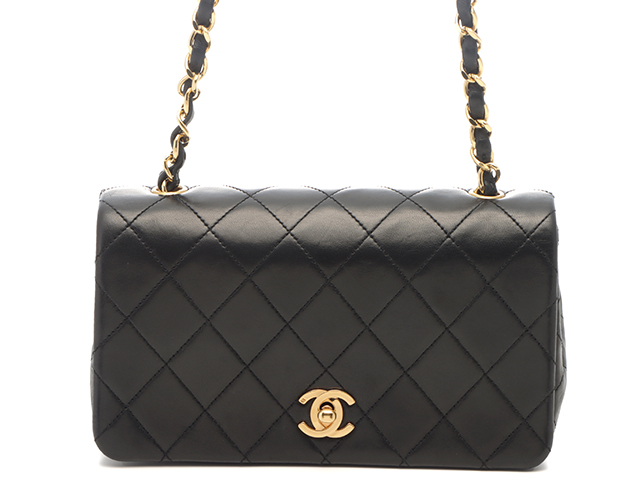 正規品 CHANEL ブラック ショルダーバッグ CHANEL マトラッセ 25 ダブルフラップダブルチェーン 2010年頃