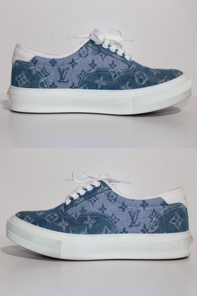 Louis Vuitton ルイヴィトン スニーカー メンズ6 約25cm ブルー デニム 19年 0 の購入なら 質 の大黒屋 公式