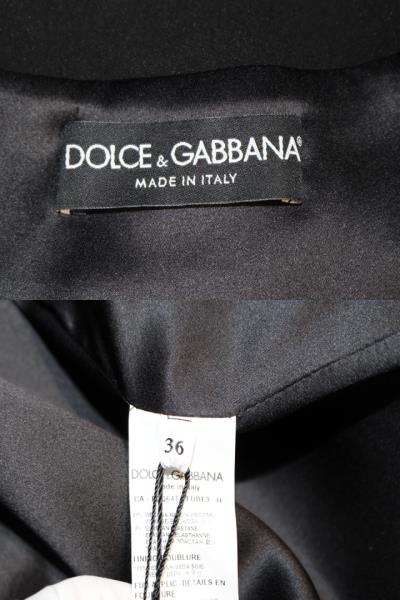 Dolce Gabbana ドルチェアンドガッバーナ コート レディース36 ブラック ビスコース シルク フォックス 定価 990 000 抜 0 の購入なら 質 の大黒屋 公式