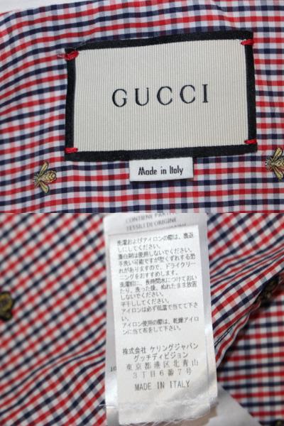Gucci グッチ シャツ メンズ38 レッド コットン 動物 ビー 0 の購入なら 質 の大黒屋 公式