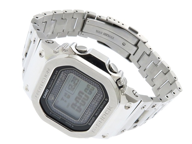 Casio 時計 カシオ G Shock フルメタル Gmw B5000d 1jf メンズ 電波ソーラー ステンレス Ss 430 の購入なら 質 の大黒屋 公式