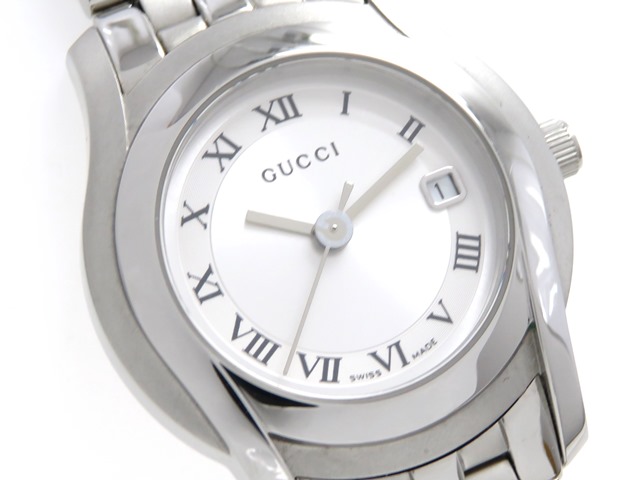 GUCCI グッチ 5500L レディース 女性用腕時計 クオーツ ステンレス シルバー 【474】の購入なら「質」の大黒屋（公式）