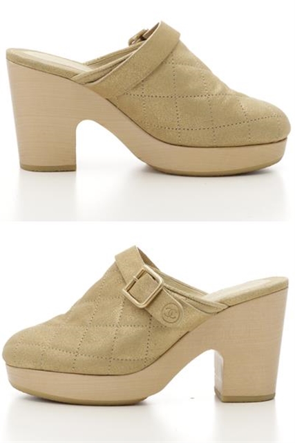 Chanel シャネル サボサンダル レディース 36 ゴールド レザー G222 432 の購入なら 質 の大黒屋 公式