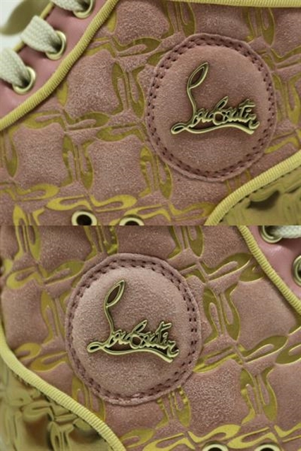Christian Louboutin クリスチャンルブタン スニーカー レディース35 ピンク ゴールド スエード Bip Bip Woman Flat Vv Shoe M459 0 の購入なら 質 の大黒屋 公式