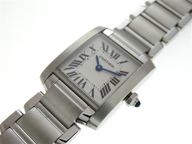 Cartier カルティエ タンクフランセーズSM W51008Q3 SS ホワイト文字盤 レディース クオーツ 【436】 image number 1