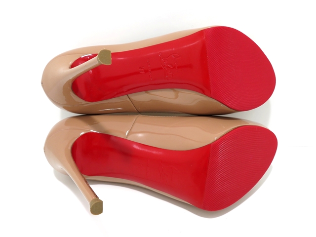 Christian Louboutin クリスチャン ルブタン 靴 パンプス 37 ベージュ パテント 437 の購入なら 質 の大黒屋 公式